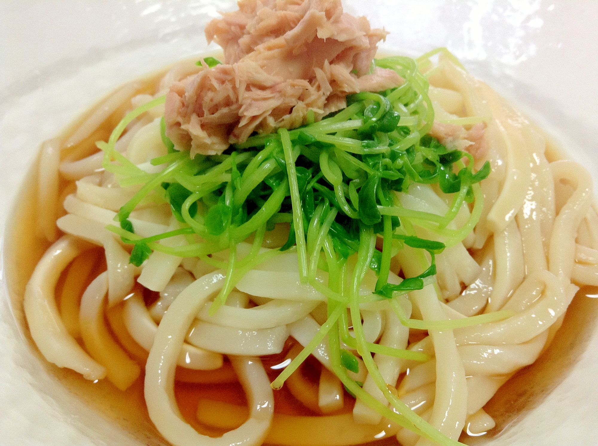 さっぱり♡ツナと豆苗でサラダうどん♡