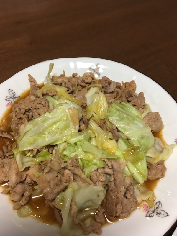 豚肉とキャベツのピリ辛炒め