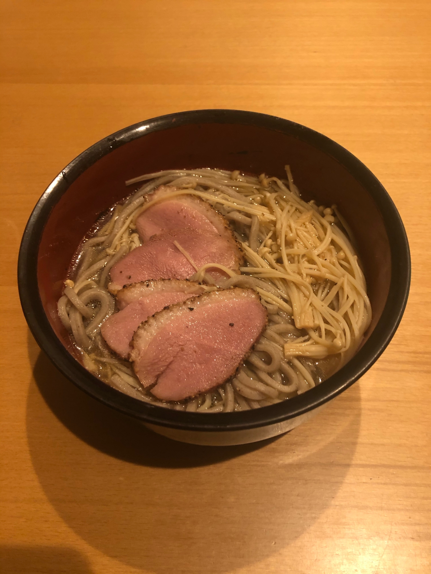 業スーの鴨肉を使ったそば