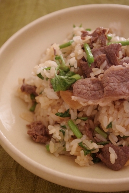 スタミナご飯 牛肉とクレソンのガーリックライス レシピ 作り方 By Karenboo 楽天レシピ