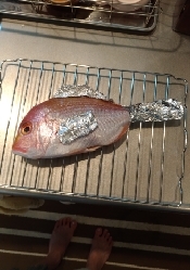 お食い初め 魚焼きグリルで鯛の姿焼き レシピ 作り方 By Boof 楽天レシピ