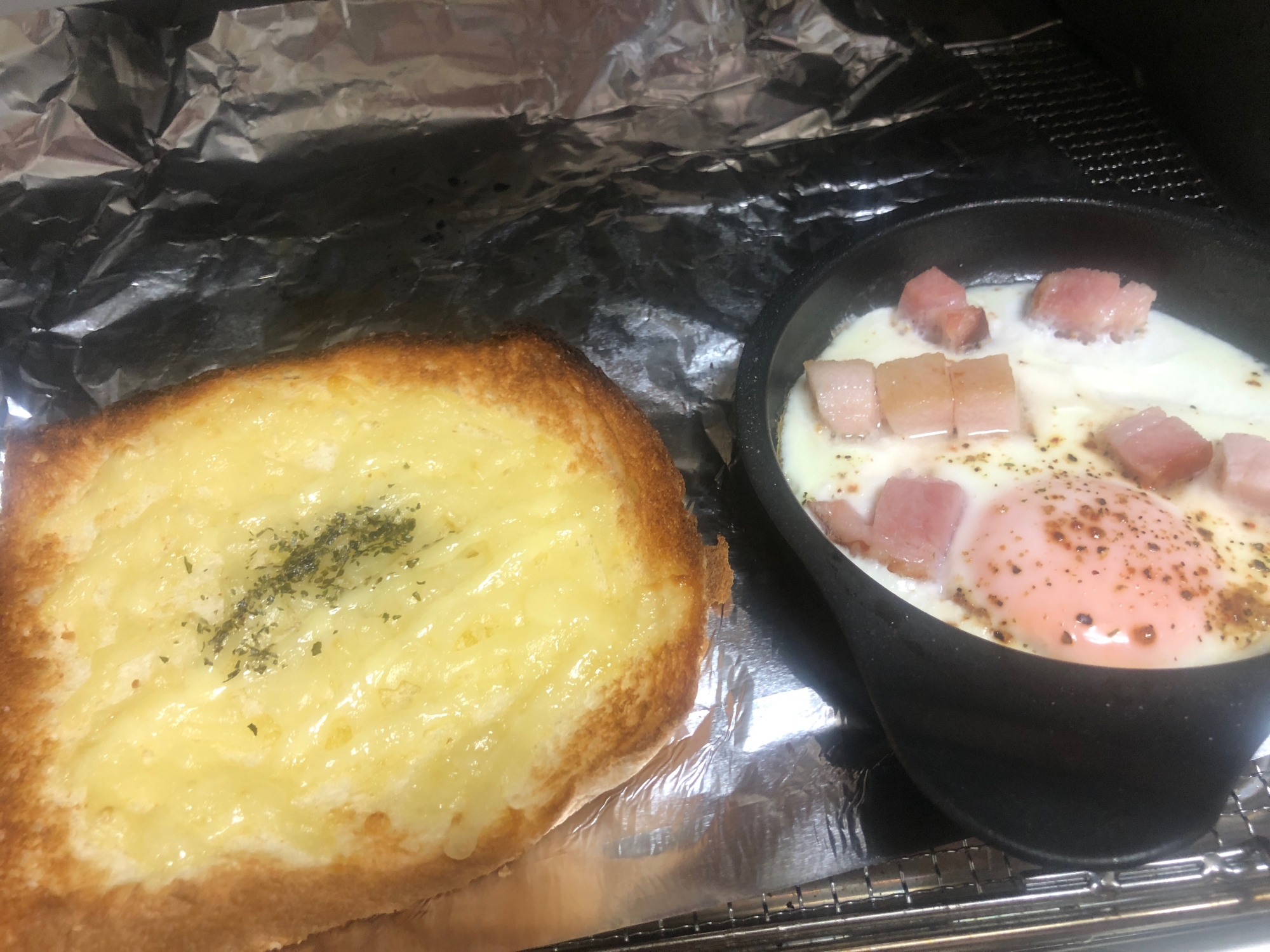 アラジントースター朝ごはんセット（チーズトースト）