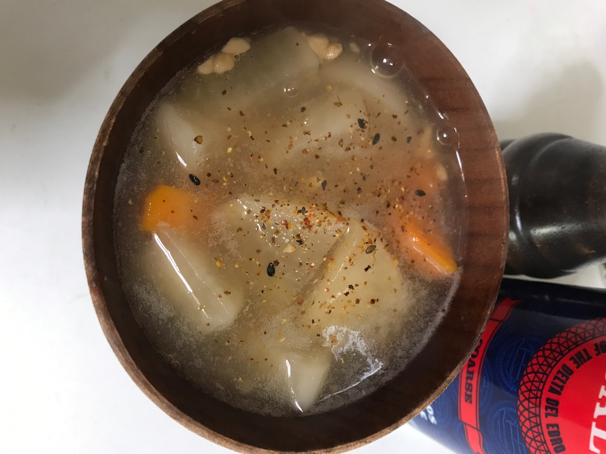 ひき割り納豆のスープ