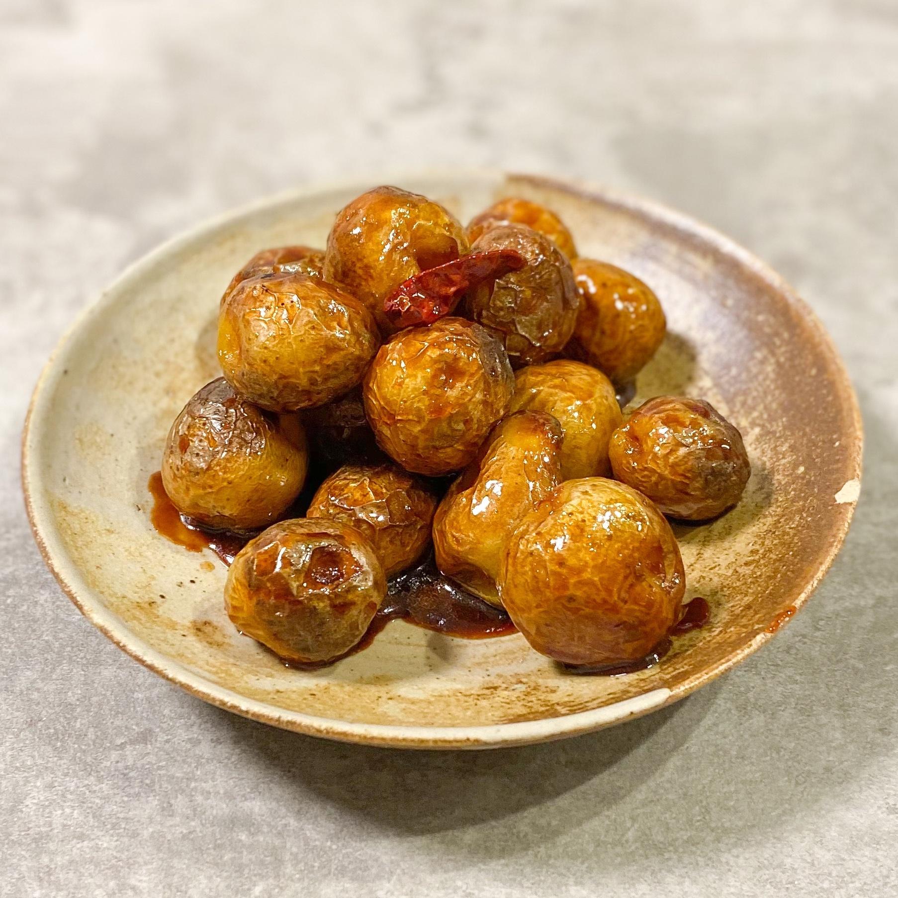 <おかんの味>新じゃがの甘辛揚げ