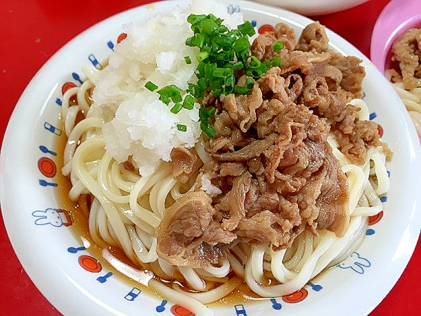 甘辛牛肉とおろしのうどん