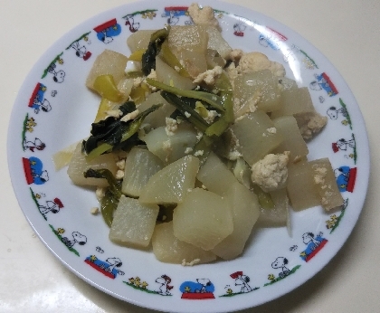 大根と小松菜のピリ辛オイスター煮