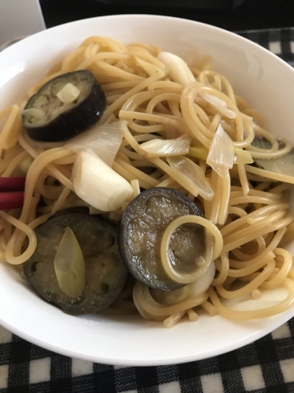 なすとツナの和風パスタ