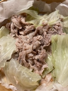 レンジで簡単！豚肉と野菜のせいろ蒸し風