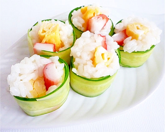 きゅうりの巻き寿司 レシピ 作り方 By Liqueur 楽天レシピ きゅうりの巻き寿司 レシピ 作り方 By Liqueur 楽天レシピ