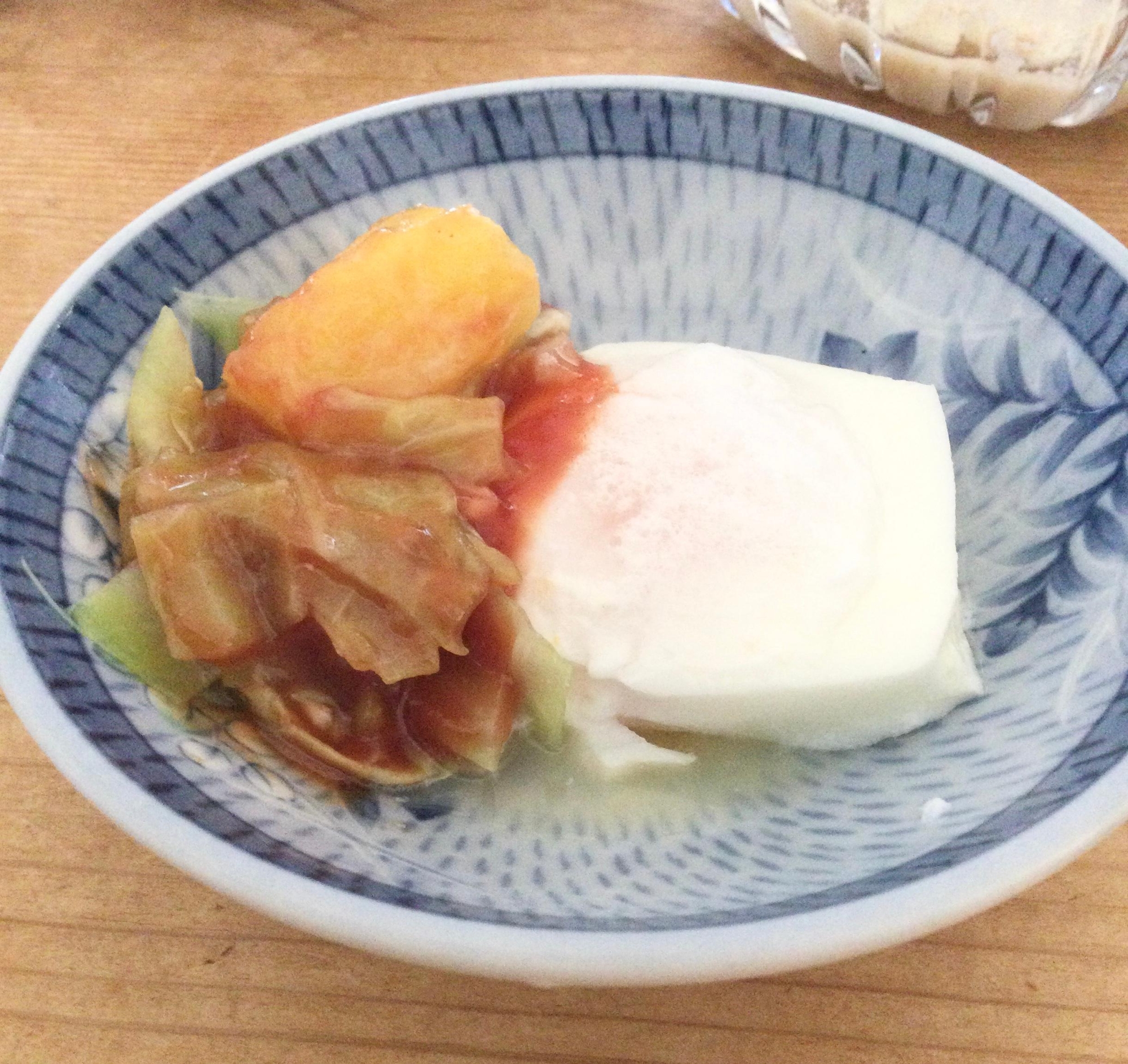 たまご&キャベツとパイナップルのケチャップ煮♪