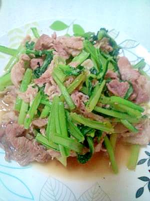 ご飯がすすむ！小松菜と豚肉のシンプル炒め