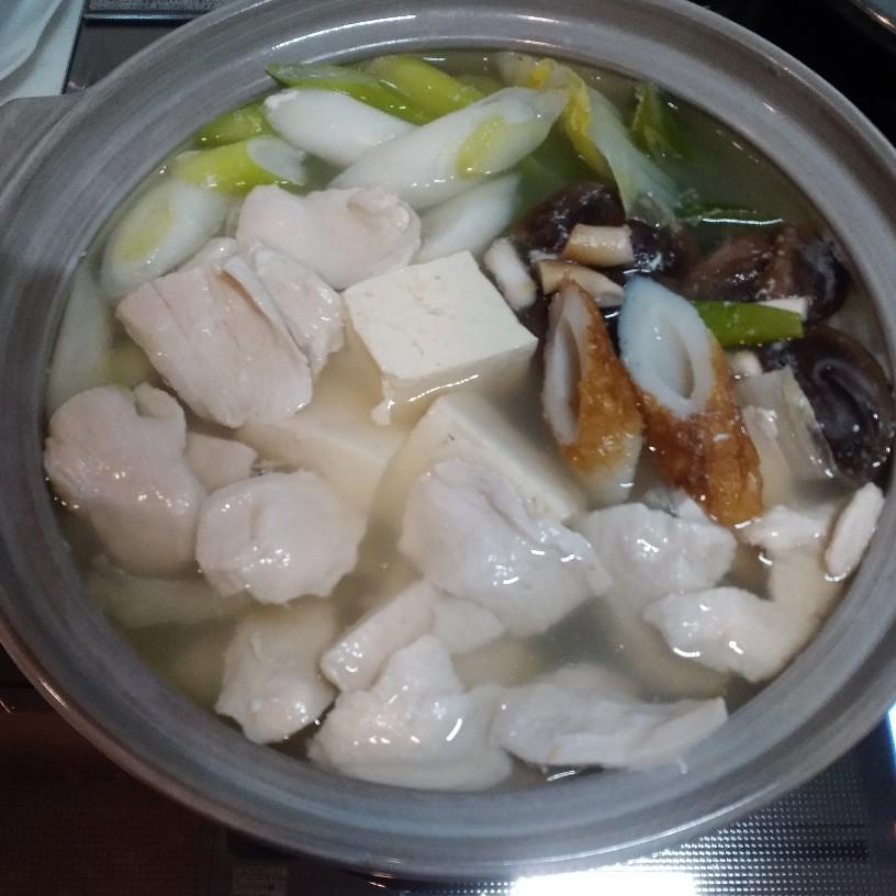 シャンタンで☆鶏肉の水炊き