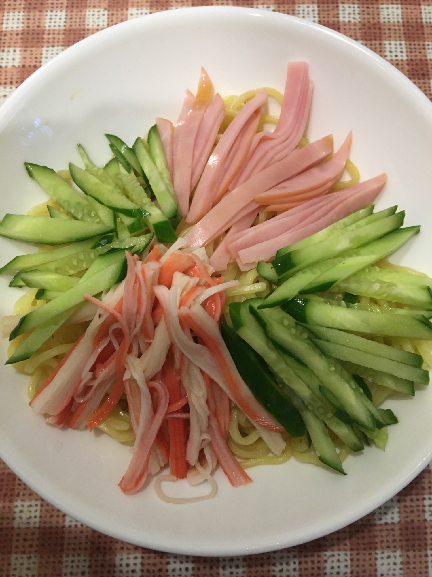 麺がほぐれて食べやすい☆簡単冷やし中華♪