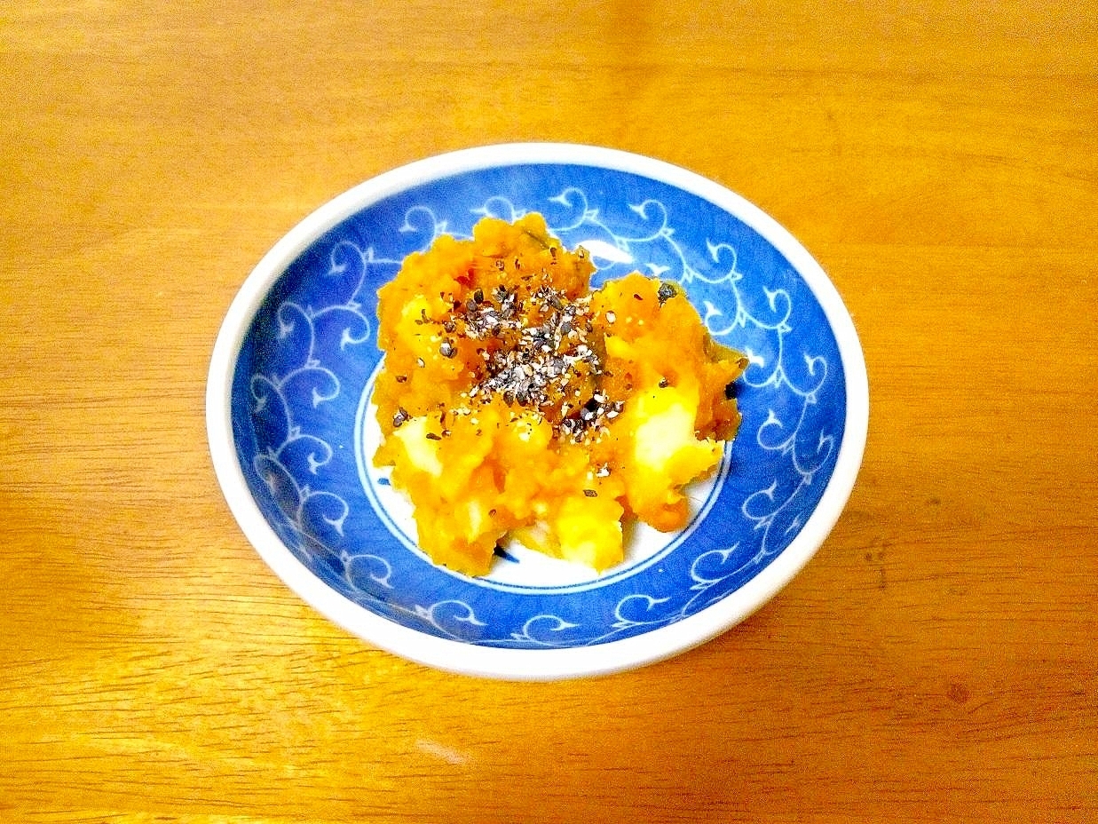 かぼちゃの煮物リメイク♪粉吹きいものマッシュサラダ