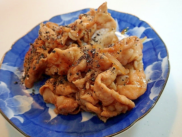 豚ロースと玉ねぎの大蒜生姜炒め