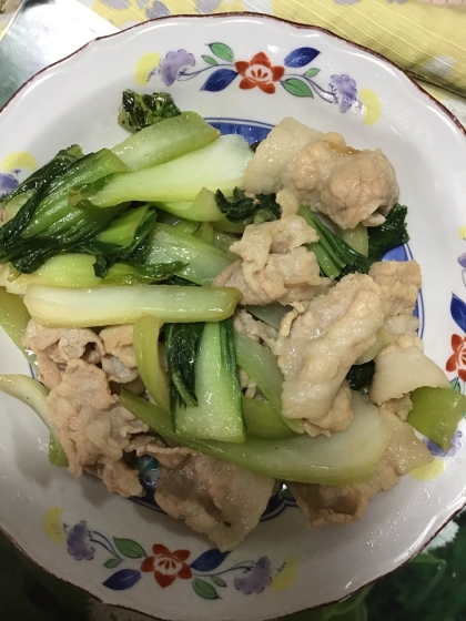 豚と青梗菜の炒め物