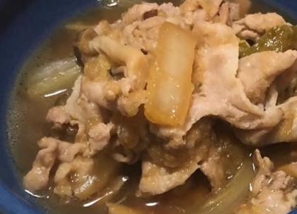 豚肉玉ねぎ煮物✧˖°すき焼き風