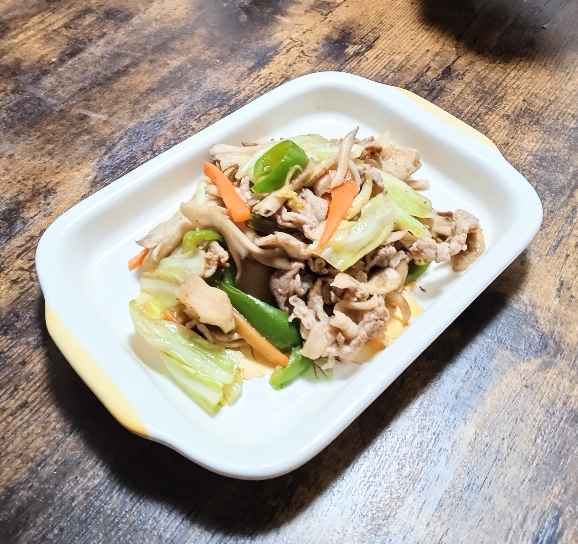 のどぐろだし塩で野菜炒め