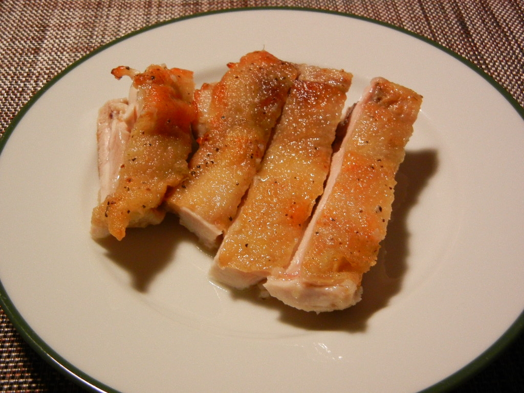 鶏モモ肉のカリカリ塩焼き