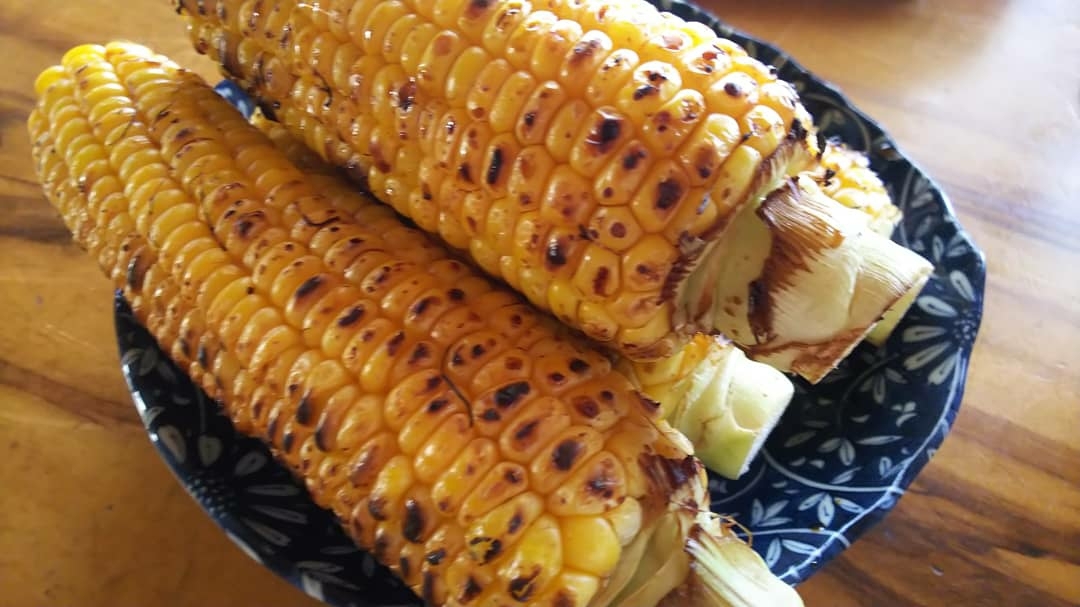 焼きとうもろこし！こうばしい！しょうゆの香りｰ