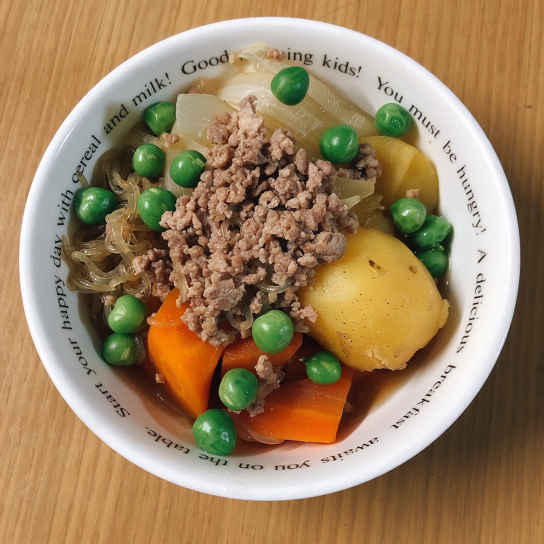 我が家の定番♪豚ひき肉で作る肉じゃが