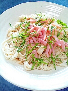 シンプルに 爽やかハムそうめん レシピ 作り方 By Nyan260 楽天レシピ
