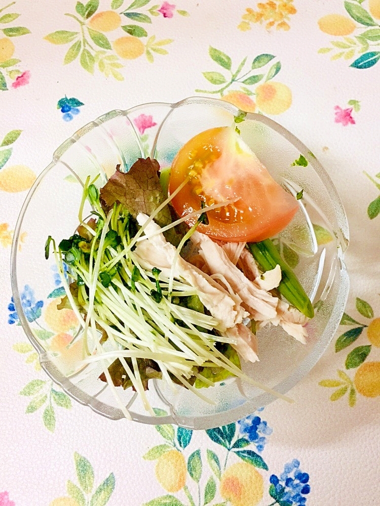 蒸し鶏のサラダ