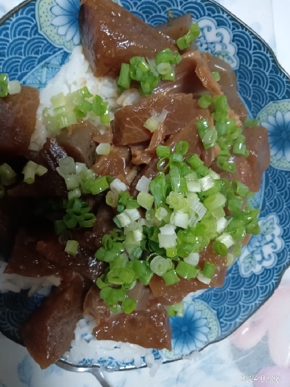 超簡単！どて丼( 圧力鍋でもつ煮 )