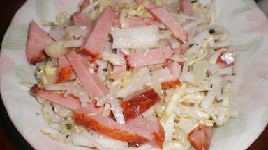 焼き豚キャベツ大根のサラダ