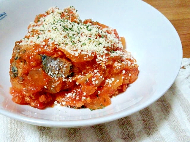 缶詰レシピ さば缶のトマト缶煮込み レシピ 作り方 By Bikuni 楽天レシピ