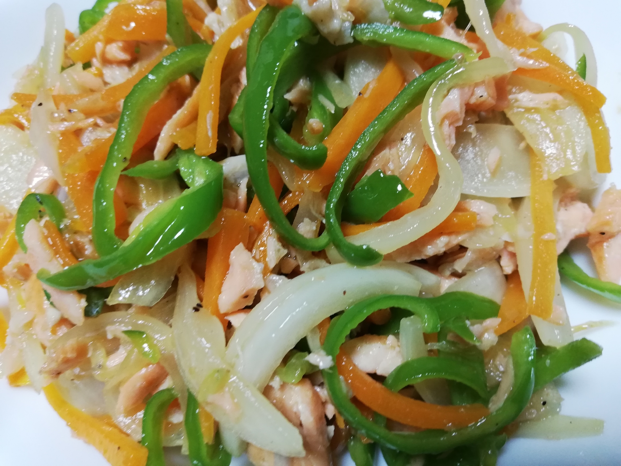 鮭と野菜の中華炒め