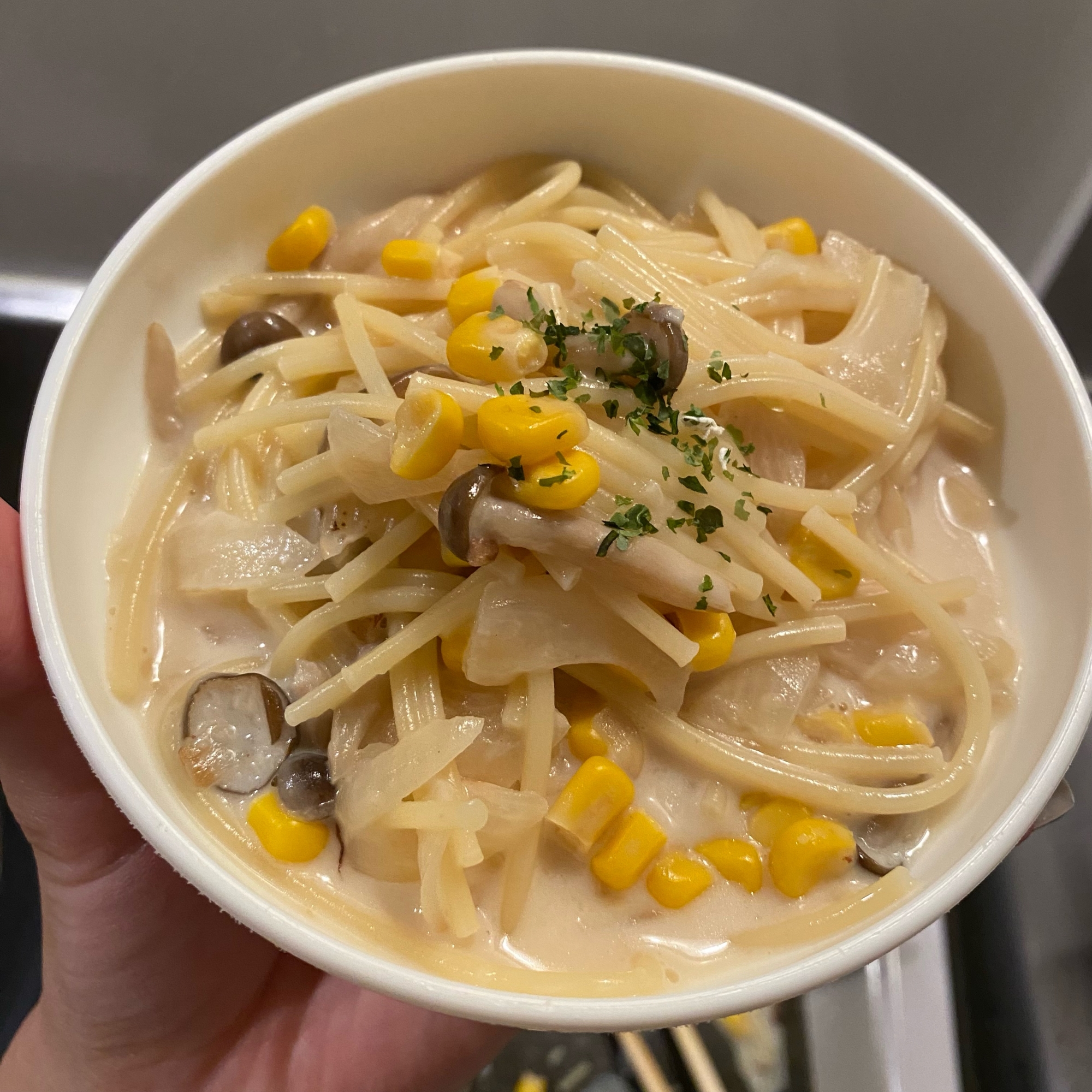 コーン入りクリームパスタ♡離乳食完了期