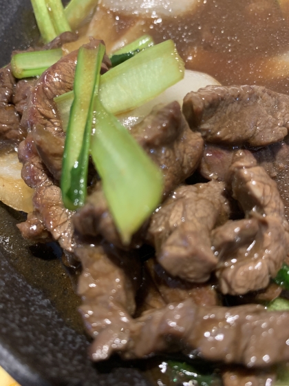 お家焼肉で余ったハラミで作りました！
優しい味でおいしかった。
次は炒めるときに、にんにくを入れるともっとうまいんだろうなぁと思った！