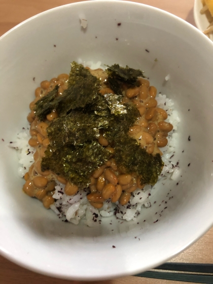 納豆の食べ方-ゆかりご飯♪