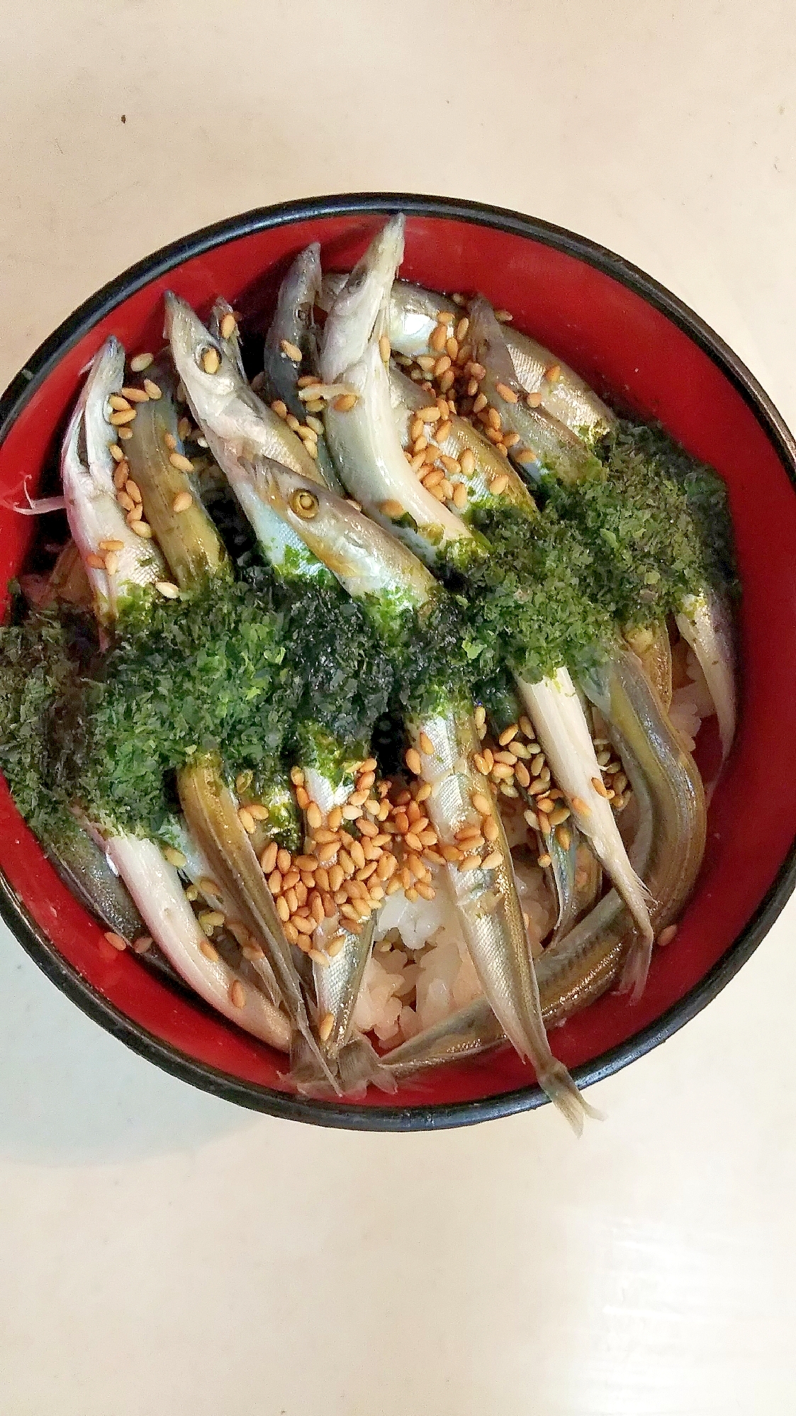 ～ポン酢で味わう～いかなご（かますご）丼