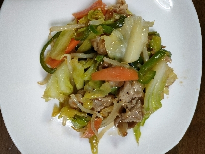 野菜炒め、初めて美味しくできました！また作ります。