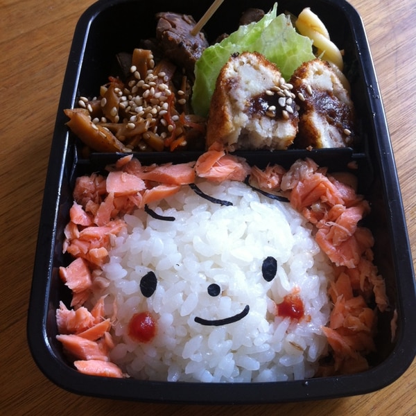 鮭で女の子のキャラ弁 レシピ 作り方 By Asa 楽天レシピ 鮭で女の子のキャラ弁 レシピ 作り方 By Asa 楽天レシピ