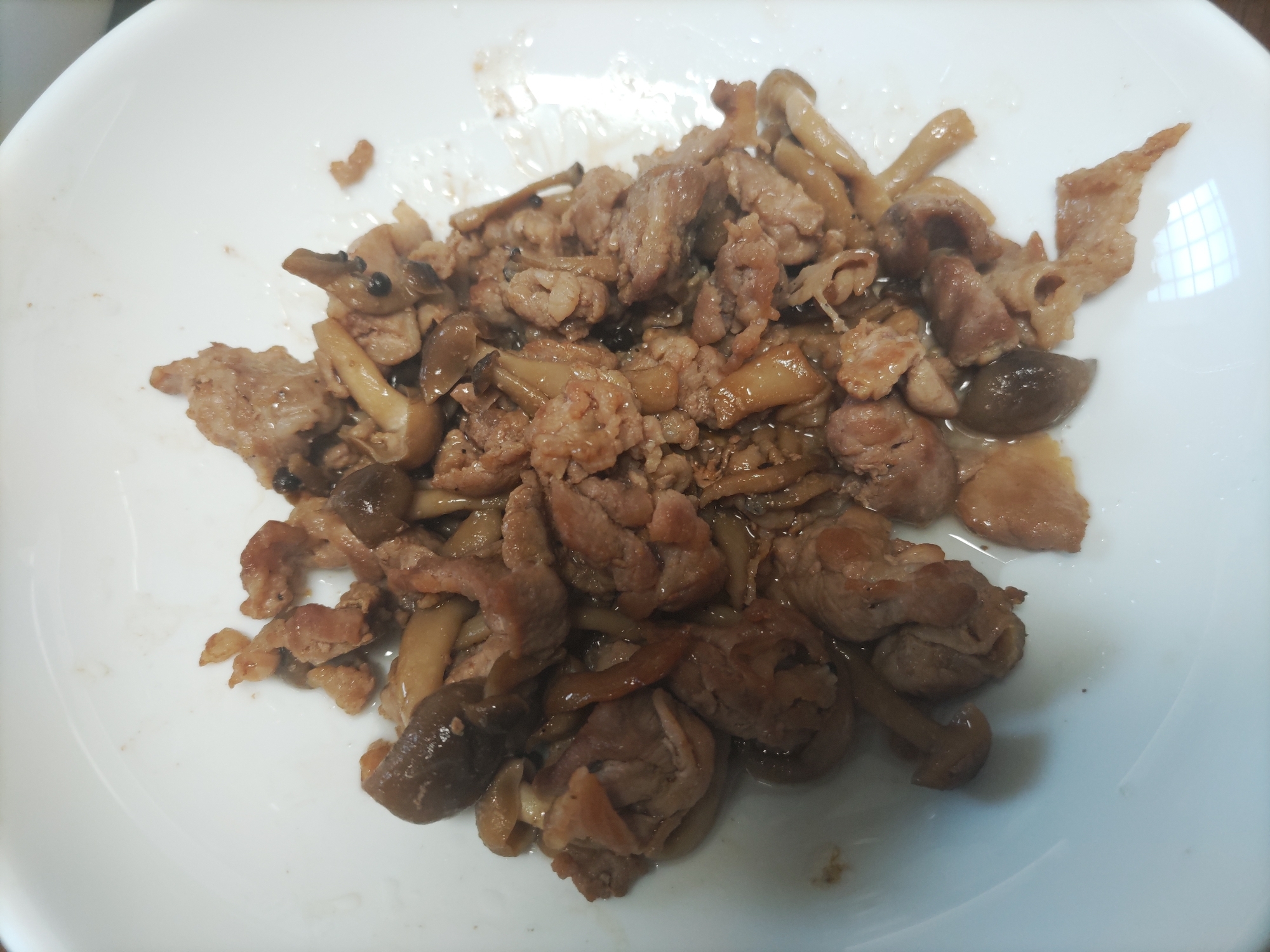 しめじと豚肉のポン酢炒め