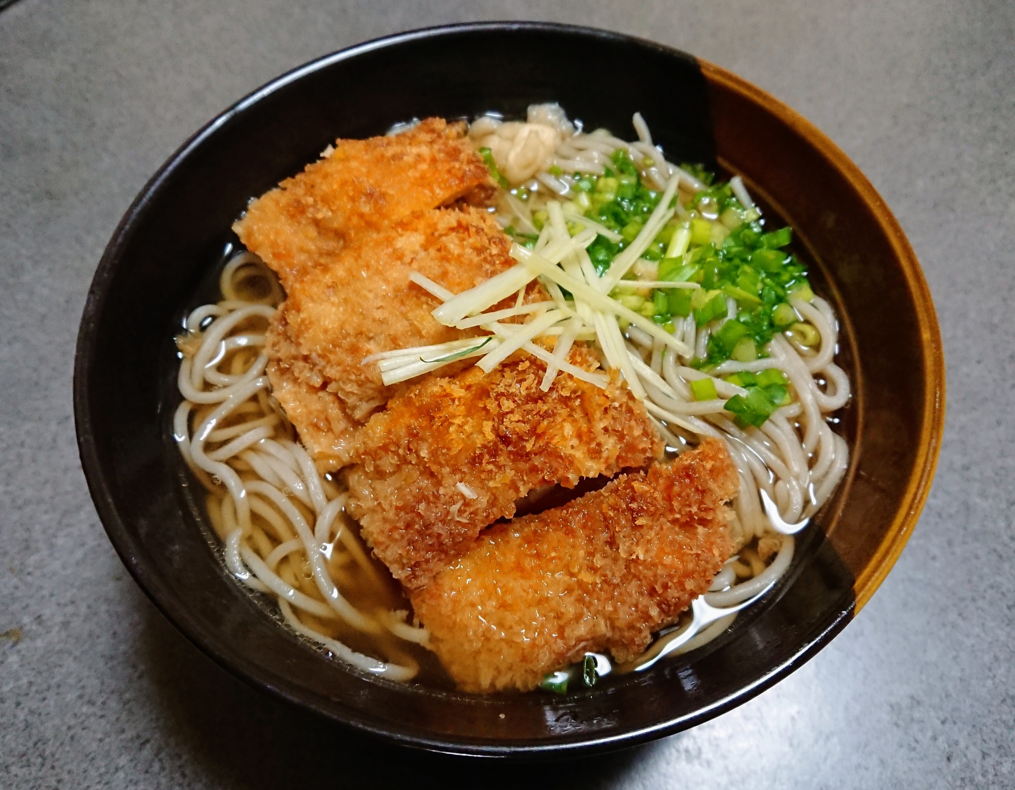 リメイク料理☆余ったトンカツで京風カツそば