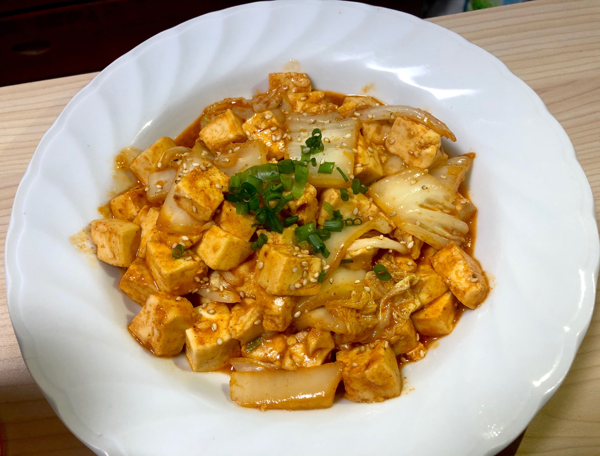 白菜と豆腐の韓国風炒め