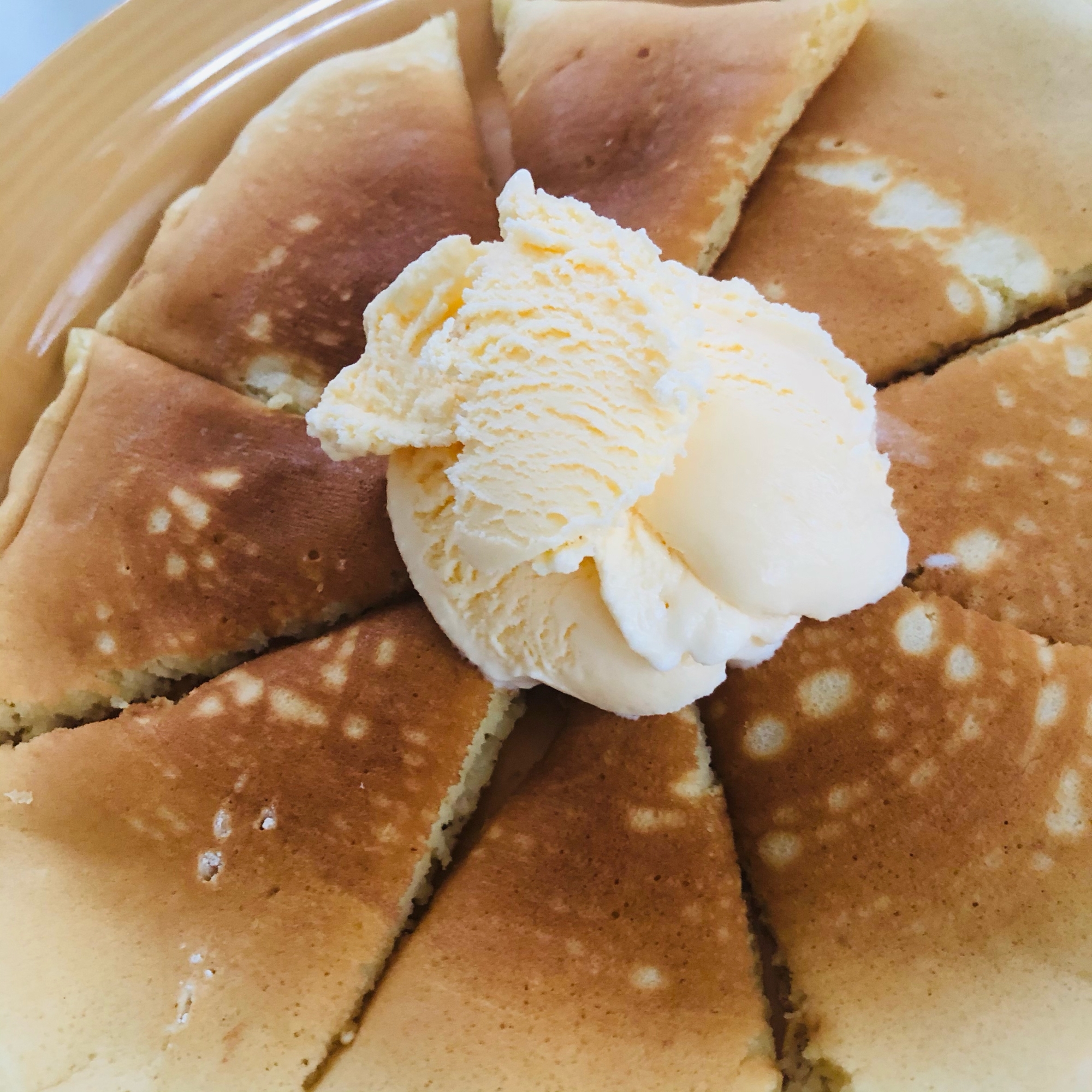 アイスのせホットケーキ