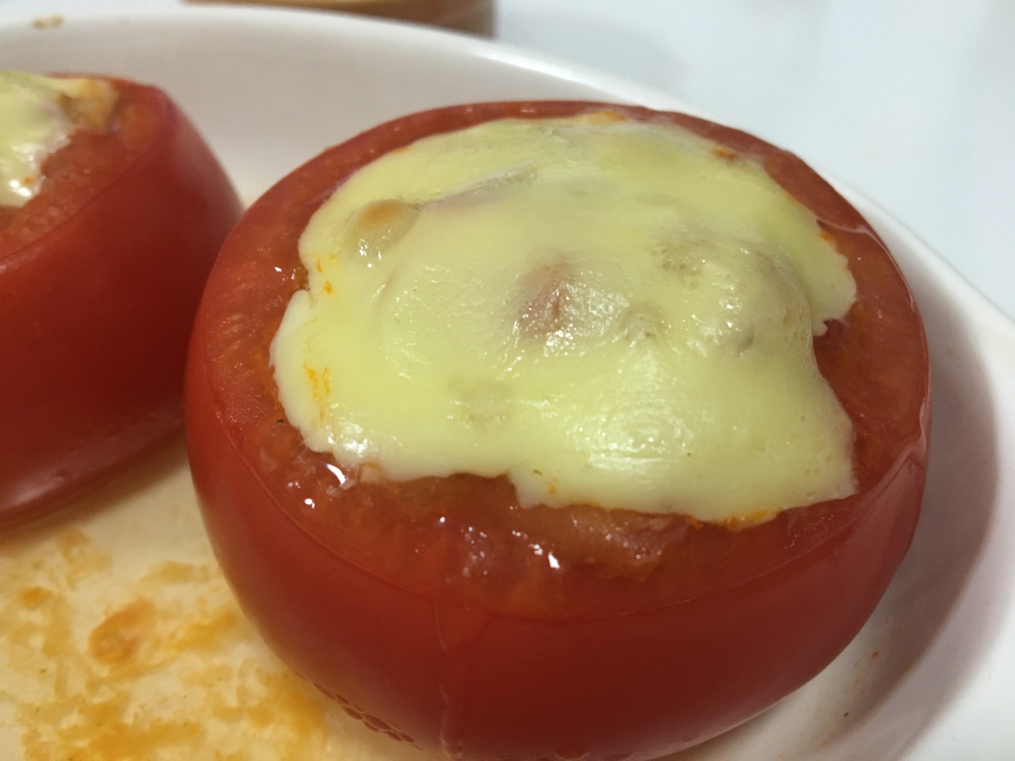 トマトまるごと！エリンギとハムチーズ