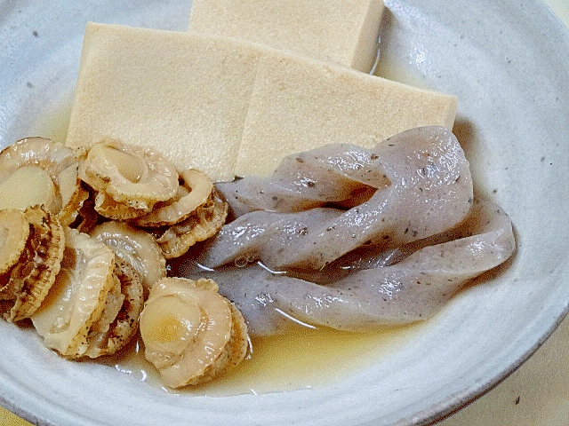 お惣菜☆　「ホタテと高野豆腐の煮物」