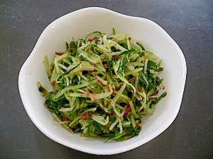 みず菜☆かつお節の梅肉和え♪