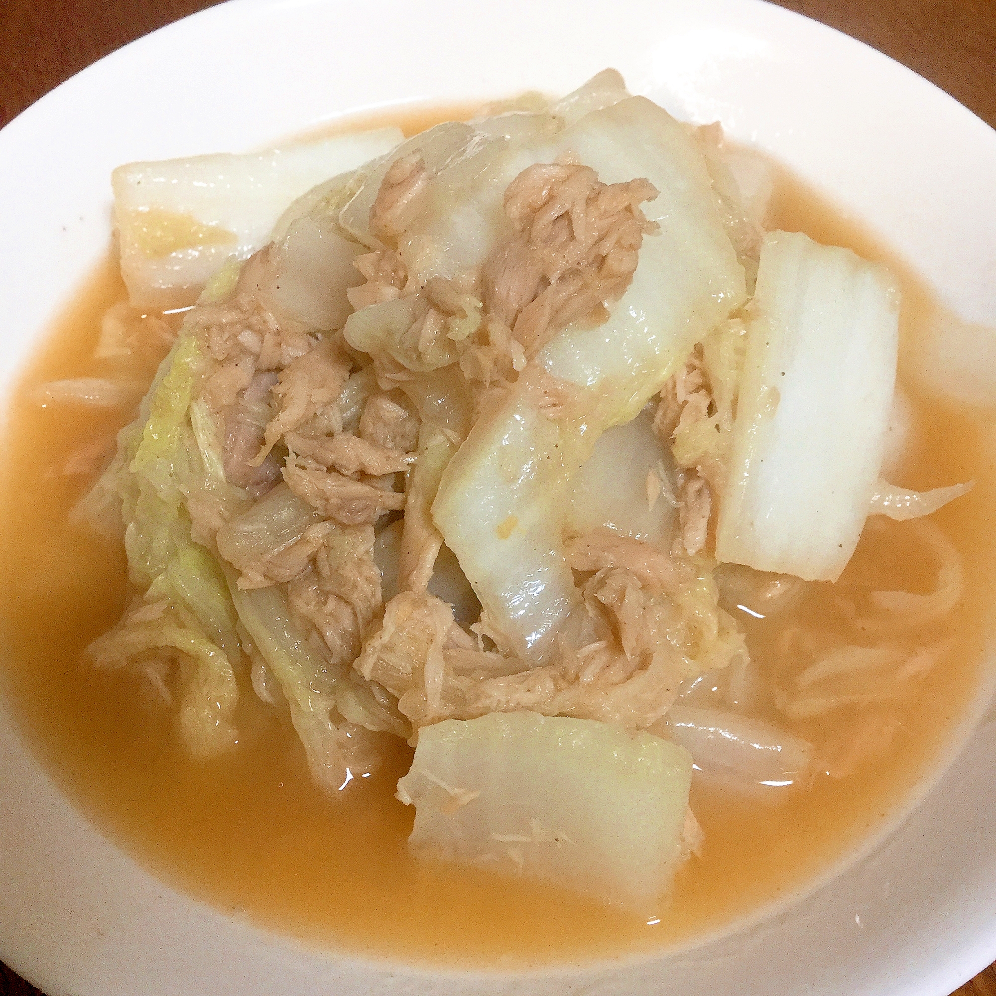 白菜とツナのくったり炒め