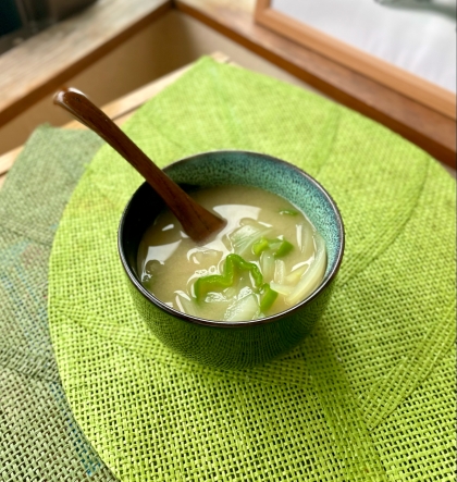 ピーマン&玉葱たっぷり✿⁠フリーズドライ味噌汁
