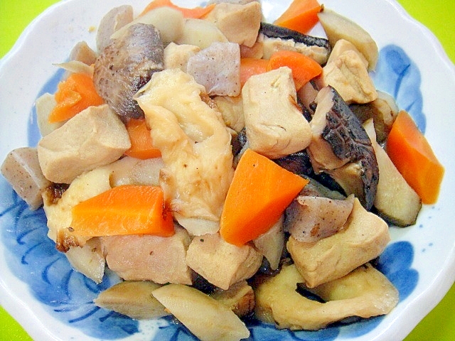高野豆腐と根菜こんにゃくの炒め煮