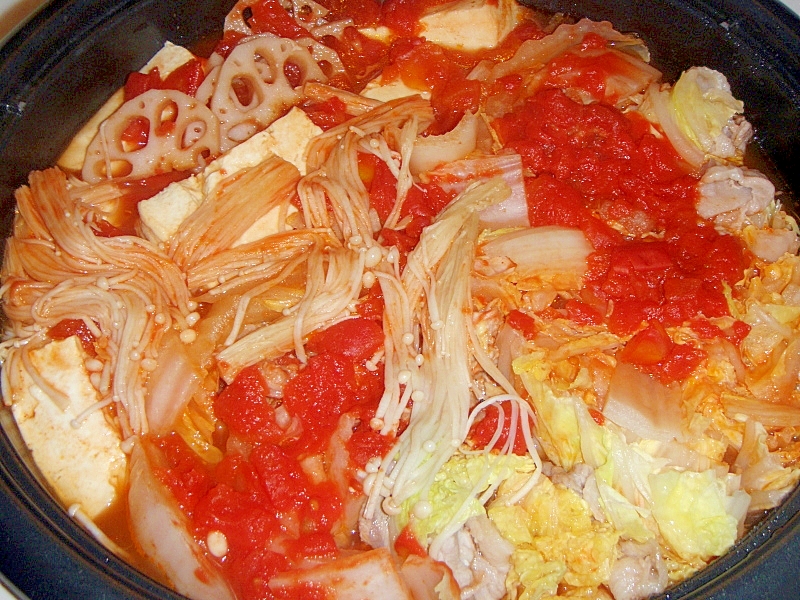 白菜と豚肉のトマト鍋