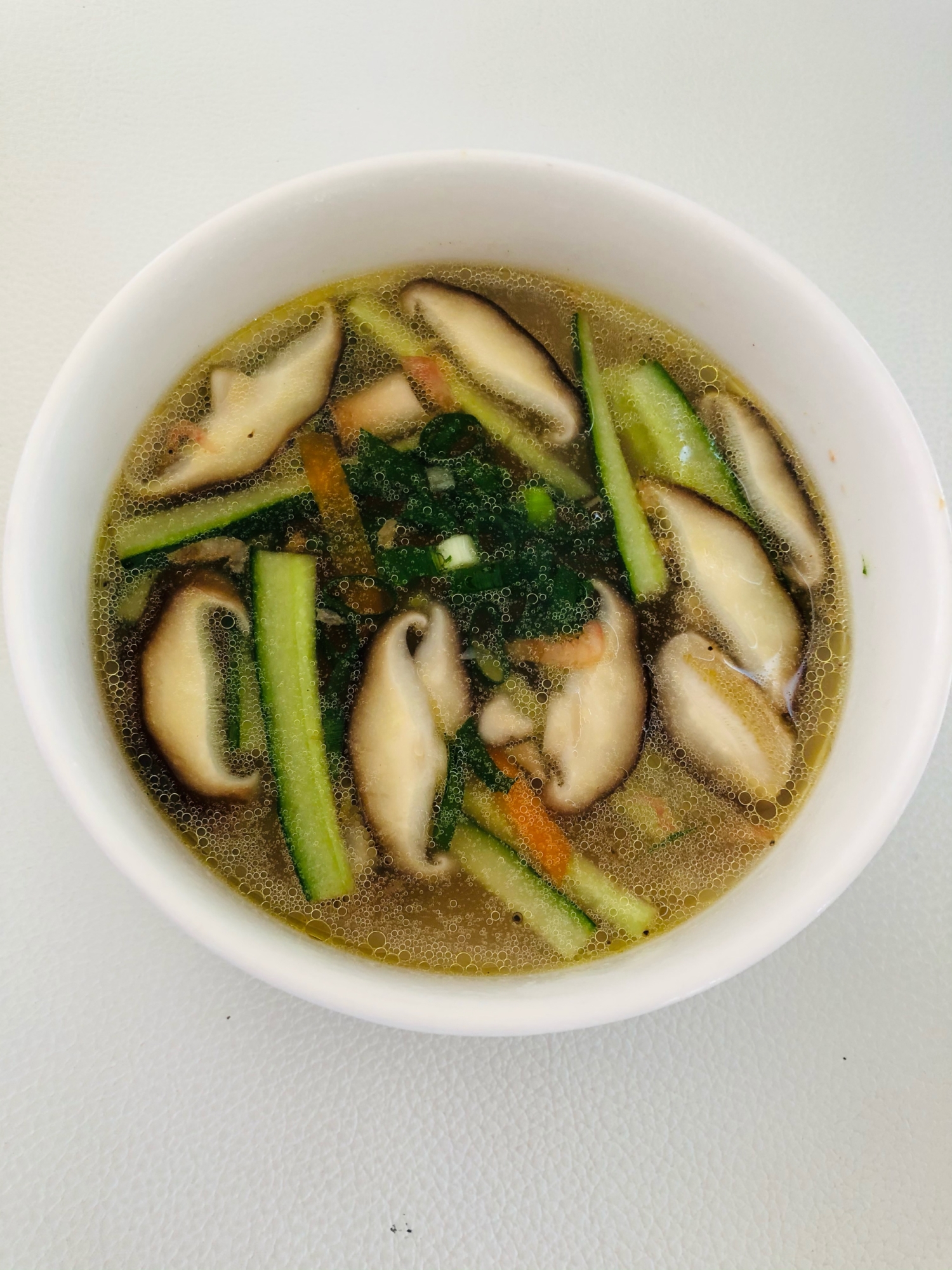 きゅうりとザーサイの中華スープ