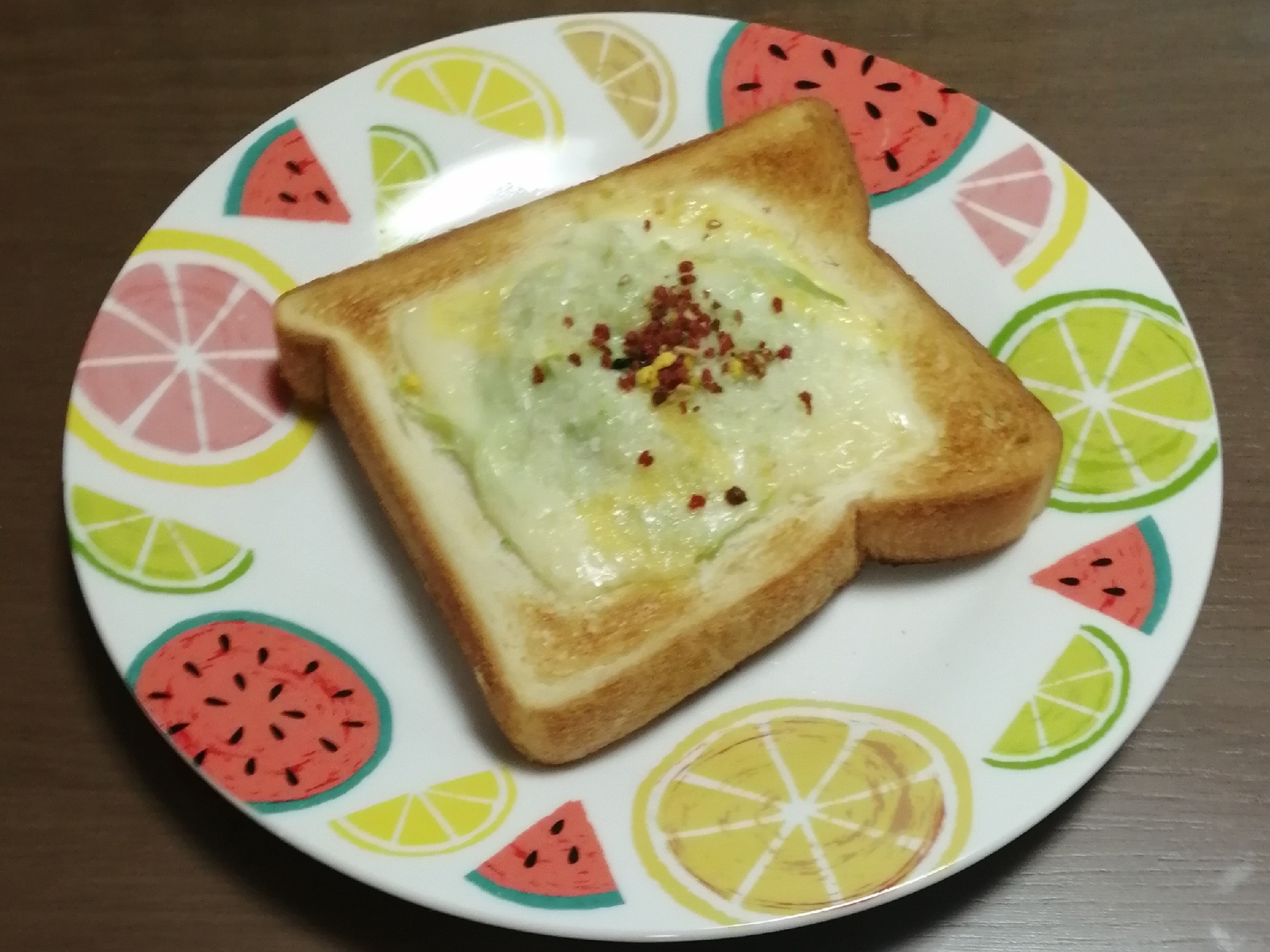 レタス白菜ふりかけトースト